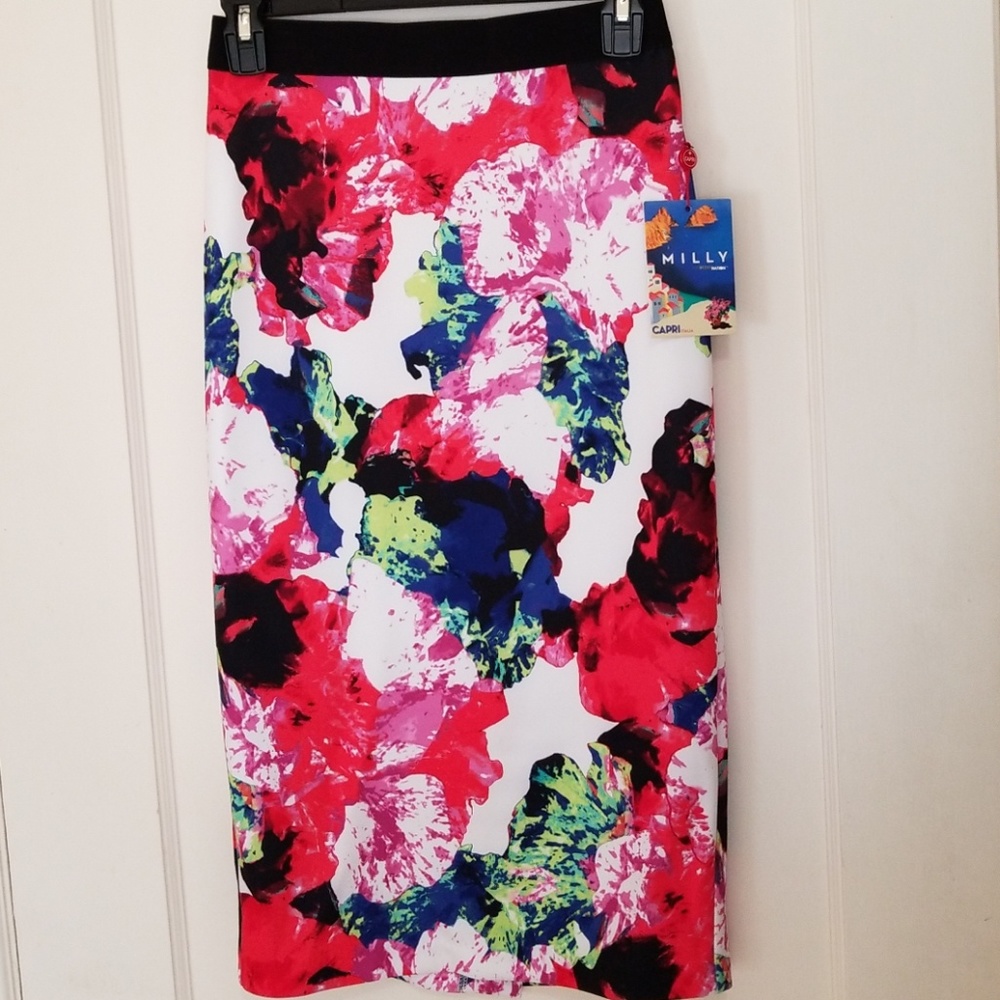 NEW Kohl's + Milly Floral Midi-Pencil Skirt - XS